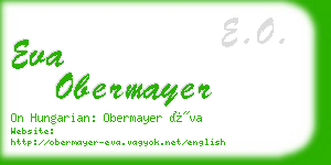 eva obermayer business card